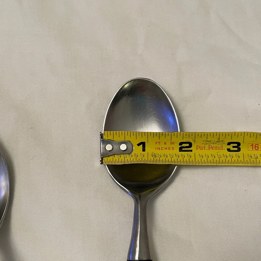 Vintage “400” BY PRESENT Stainless Japan Salad Serving Spoon Set BAKELITE Handle
